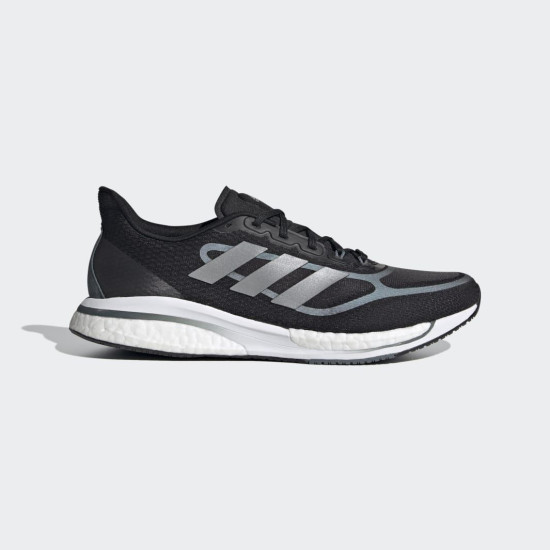 Sepatu Lari Adidas Supernova+ Core Black Silver Metallic Blue Oxide FX6658