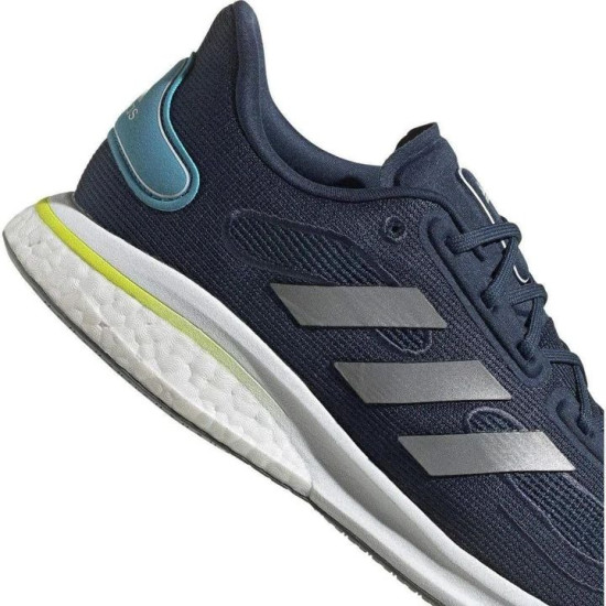 Sepatu Lari Adidas Supernova Crew Navy Silver Metallic Hazy Blue FX6817-9.5