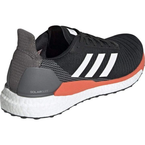 Sepatu Lari Adidas Solar Glide 19 Core Black White Solar Orange G28062-7