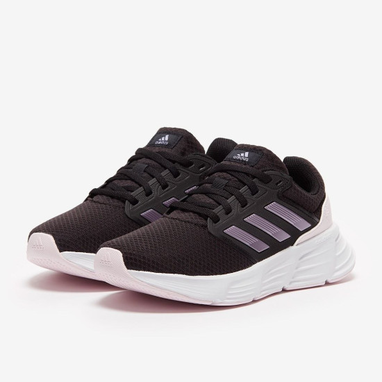 Sepatu Lari Womens Adidas Galaxy 6 Core Black Matt Purple Met Almost Pink GW4132