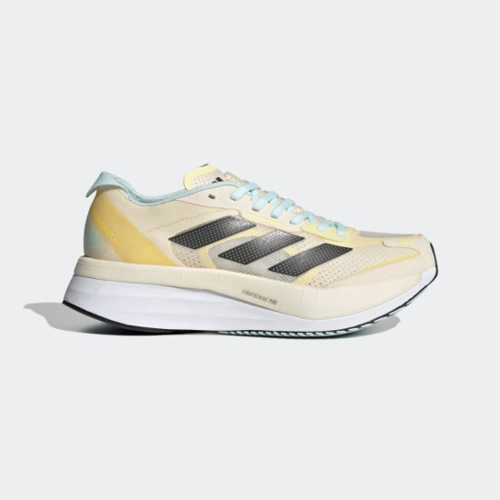 Sepatu Lari Womens Adidas Adizero Boston 11 Ecru Tint Night Met Beam Yellow GX6655