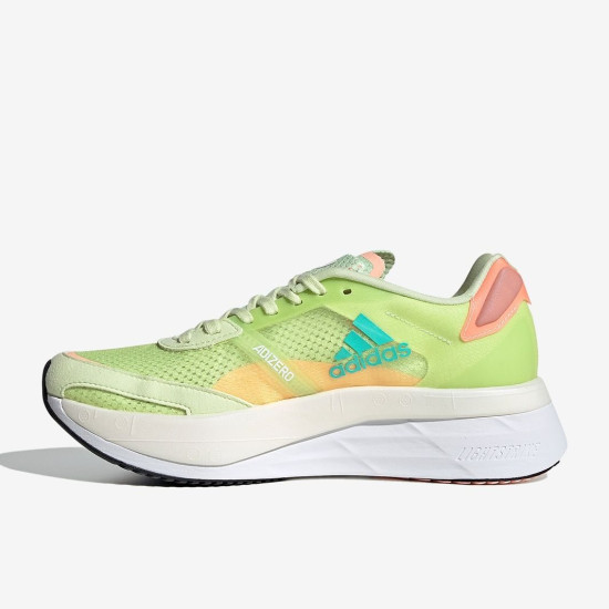 Sepatu Lari Womens Adidas Adizero Boston 10 Almost Lime Mint Rush Light Flash Orange GY0906