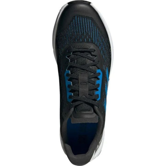 Sepatu Lari Adidas Terrex Agravic Flow 2 Trail Core Black Blue Rush Turbo GZ8888-7.5