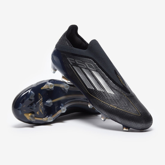 Sepatu Bola Adidas F50 Elite Laceless FG Black Met Gold IE3184