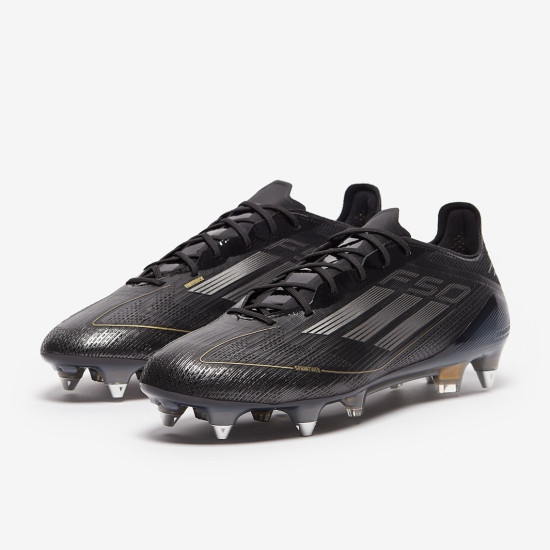 Sepatu Bola Adidas F50 Elite SG Core Black Iron Met Gold Met IF1297