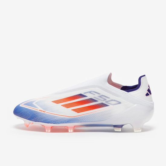 Sepatu Bola Adidas F50 Elite Laceless FG White Red Blue IF8819