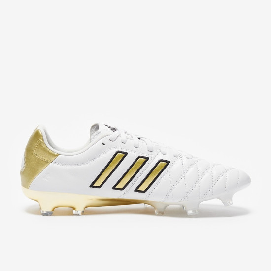 Sepatu Bola Adidas 11Pro x Toni Kroos FG White Metallic Gold JH6410