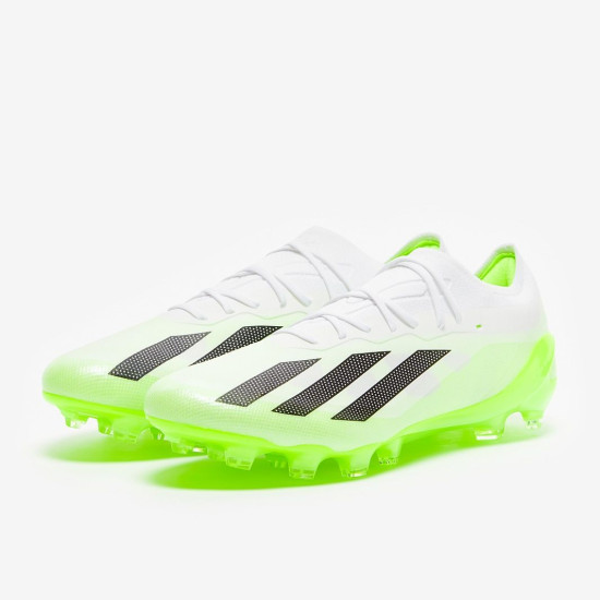 Sepatu Bola Adidas X Crazyfast.1 AG White Core Black Lucid Lemon IE6630