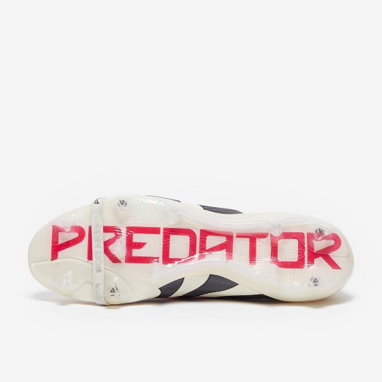 Sepatu Bola Adidas Predator Elite Tongue FG Off White Core Black Pure Ruby ID8968