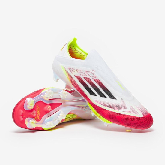 Sepatu Bola Adidas F50 FG White Black Solar Yellow IE1251