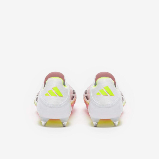 Sepatu Bola Adidas F50 Elite Laceless SG White Black Solar Yellow IE1279