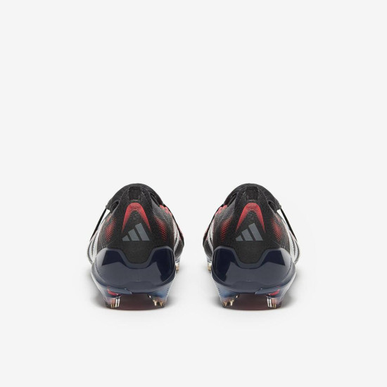 Sepatu Bola Adidas Predator Elite Tongue FG Black Grey Four Lucid Red ID8964