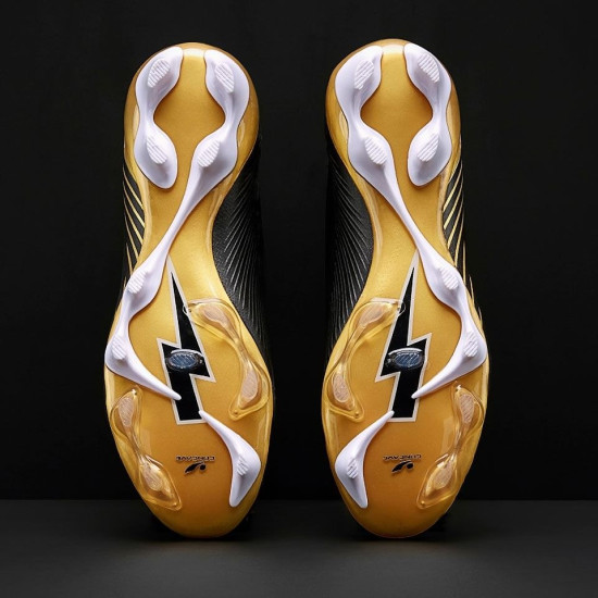 Sepatu Bola Concave Volt+ Knif FG Black Gold VOVTFGBLKGOL186