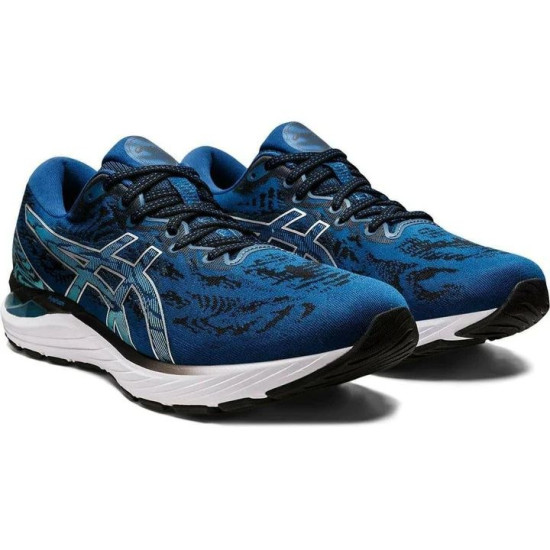 Sepatu Lari Asics Gel Cumulus 23 Mako Blue Pure Silver 1011B012 410-11.5