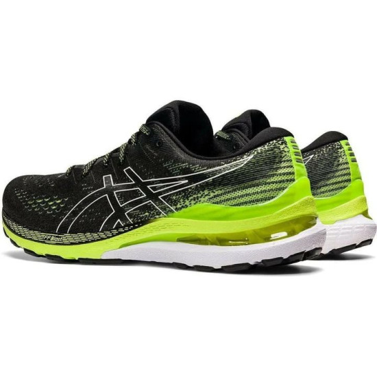 Sepatu Lari Asics Gel Kayano 28 Black Hazard Green 1011B189 004-9