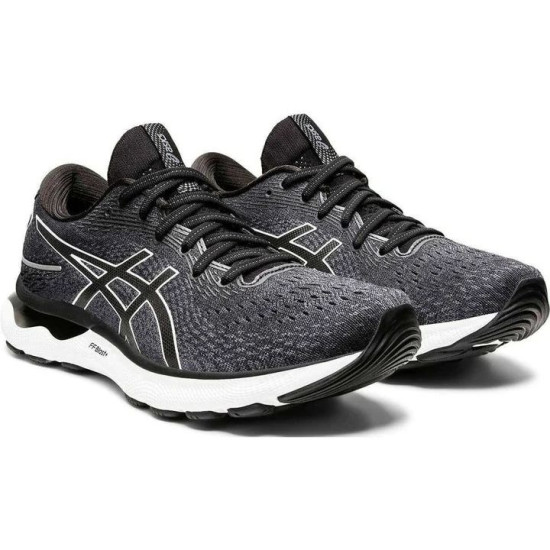 Sepatu Lari Asics Gel Nimbus 24 WIDE FIT (2E) Black White 1011B361 001-8