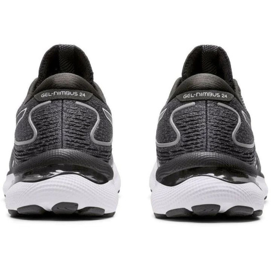 Sepatu Lari Asics Gel Nimbus 24 WIDE FIT (2E) Black White 1011B361 001-8