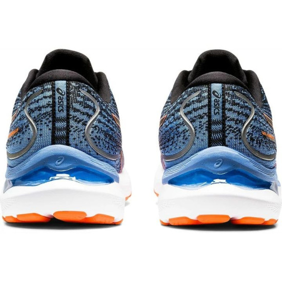 Sepatu Lari Asics Gel Cumulus 24 Blue Black Shocking Orange 1011B366 003-7