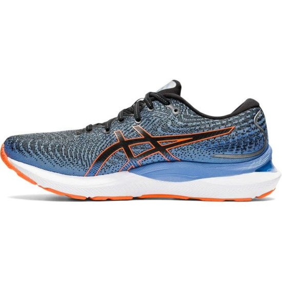 Sepatu Lari Asics Gel Cumulus 24 Blue Black Shocking Orange 1011B366 003-7