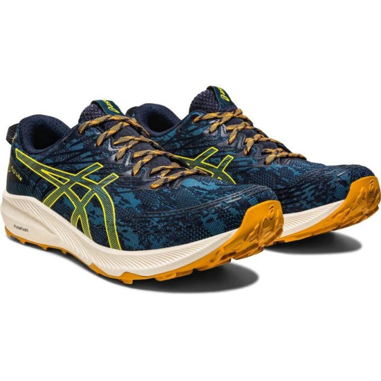 Sepatu Lari Asics Fuji Lite 3 Trail Ink Teal Golden Yellow 1011B467 401-7