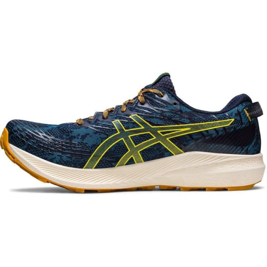 Sepatu Lari Asics Fuji Lite 3 Trail Ink Teal Golden Yellow 1011B467 401-7