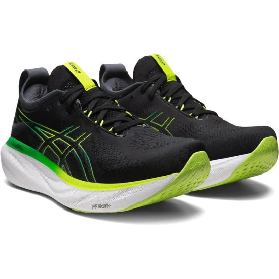 Sepatu Lari Asics Gel Nimbus 25 Black Lime Zest 1011B547 003-7.5