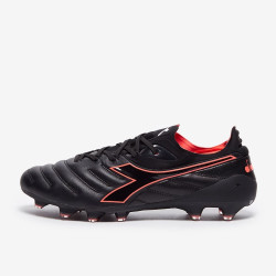 Sepatu Bola Diadora B-Elite Tech FG Black Red Fluo 101176754-C4115