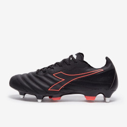 Sepatu Bola Diadora B-Elite Pro SG Black Red Fluo 101176755-C4115