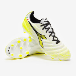 Sepatu Bola Diadora B-Elite Tech Made In Italy FG White Black Fluo Yellow 101179597-C5702