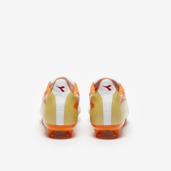 Sepatu Bola Diadora Maximus Elite Made In Italy FG White Chilli Pepper Ruset Orange 101180725-D1022