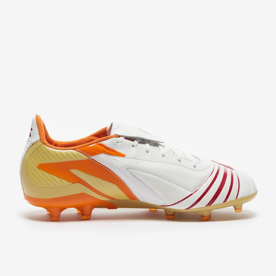 Sepatu Bola Diadora Maximus Elite Made In Italy FG White Chilli Pepper Ruset Orange 101180725-D1022