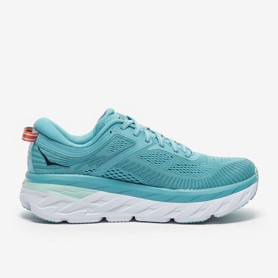 Sepatu Lari Womens Hoka Bondi 7 Aquarelle Eggshell Blue 1110519-AEBL