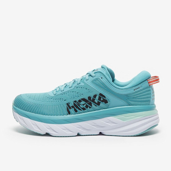 Sepatu Lari Womens Hoka Bondi 7 Aquarelle Eggshell Blue 1110519-AEBL