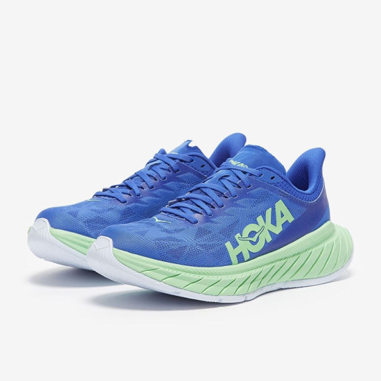 Sepatu Lari Hoka Carbon X 2 Dazzling Blue Green Ash 1113526-DBGA