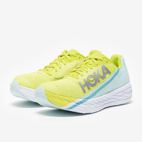 Sepatu Lari Hoka Rocket X Blue Glass Evening Primrose 1113532-BGEPR