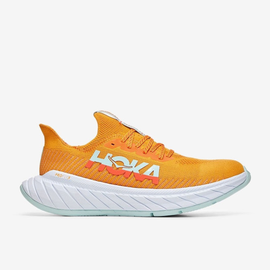 Sepatu Lari Hoka Carbon X 3 Radiant Yellow Camellia 1123192-RYCM