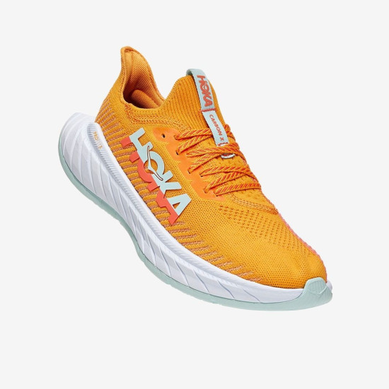 Sepatu Lari Womens Hoka Carbon X 3 Radiant Yellow Camellia 1123193-RYCM 