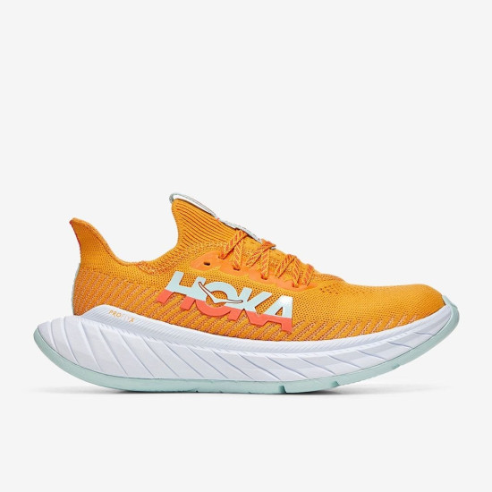 Sepatu Lari Womens Hoka Carbon X 3 Radiant Yellow Camellia 1123193-RYCM 