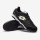 Sepatu Futsal Lotto Stadio 300 II Turf All Black All White Light Platino 211646-87G