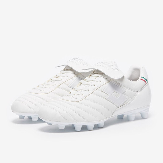 Sepatu Bola Lotto Stadio Made In Italy FG White 213655-1XE