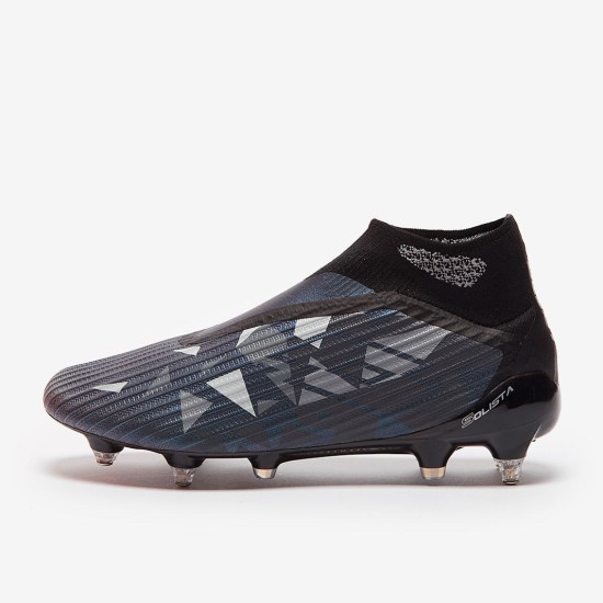 Sepatu Bola Lotto Solista 100 IV Gravity SGX Black Asphalt Vapor Gray 216460-8DR