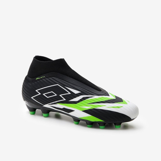 Sepatu Bola Lotto Solista 300 VI Gravity FG Black White Spring Green 218132-1I3