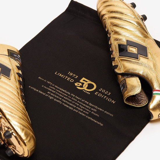 Sepatu Bola Lotto Stadio OG Gold 50 Years Edition Gold Black LOTTOOG-GB