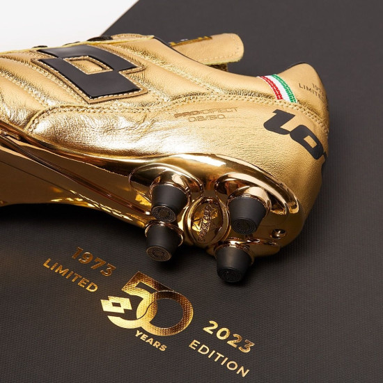 Sepatu Bola Lotto Stadio OG Gold 50 Years Edition Gold Black LOTTOOG-GB