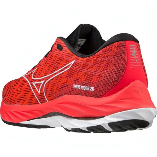 Sepatu Lari Mizuno Wave Rider 26 Ignition Red White Black J1GC2203 06-7.5