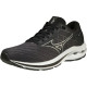 Sepatu Lari Mizuno Wave Inspire 18 Wide Fit (2E) Black Silver Ebony J1GC2245 04-7