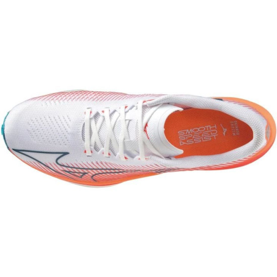 Sepatu Lari Mizuno Wave Rebellion Pro White Silver Soleil J1GC2317 01-6