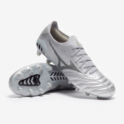 Sepatu Bola Mizuno Morelia Neo III ß Elite Silver Black Cool Gray P1GA2191-03