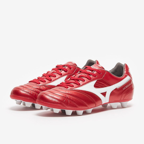 Sepatu Bola Mizuno Morelia II Elite FG High Risk Red White Silver P1GA2212-60