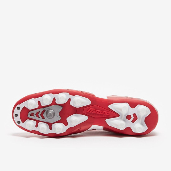 Sepatu Bola Mizuno Morelia II Elite FG High Risk Red White Silver P1GA2212-60